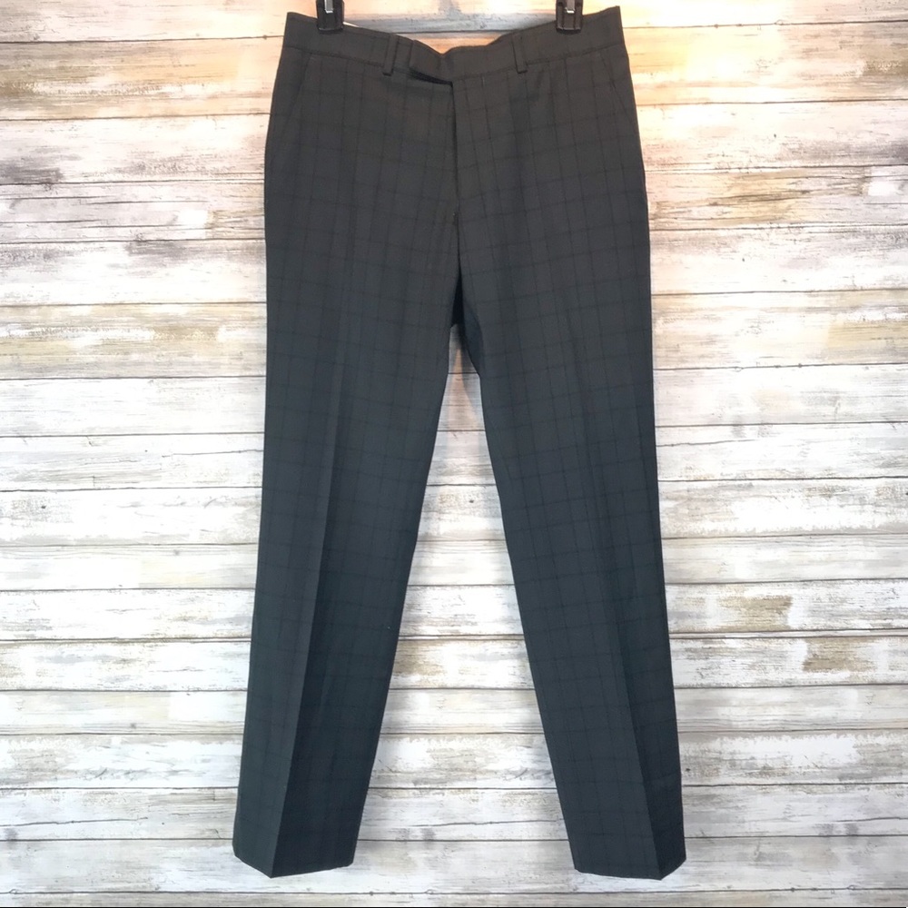 NWT Nick Graham black/gray plaid pant sz 30/30